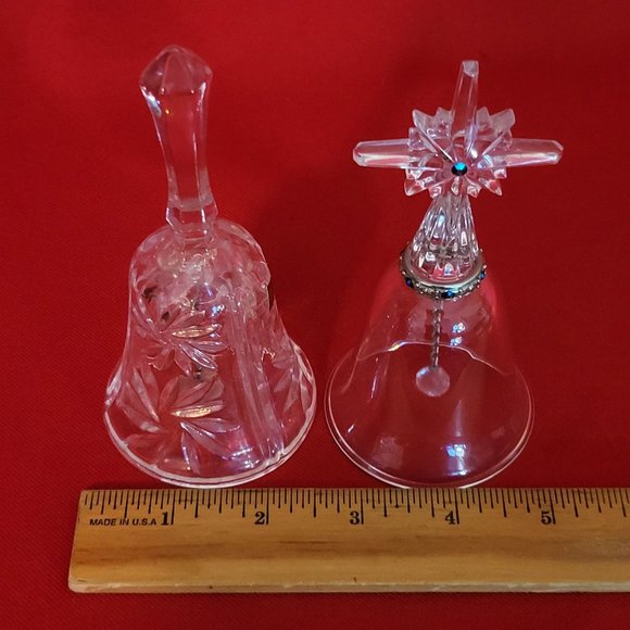 2002 Lenox Cross Bell of Peace Pave Jewels & Clear Crystal Dinner Bell Glass - Picture 7 of 11